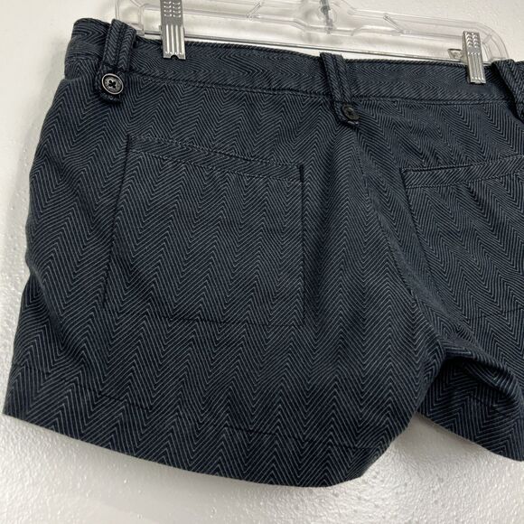 Split Shorts Women 9 Grey Cheveron Print Cargo Casual Bottoms Juniors - Picture 9 of 10
